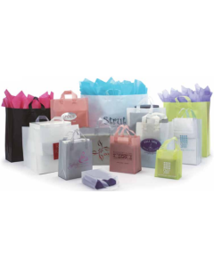 Frosted Hi-D Soft Loop Shopper 8 x 5 x 10 - Soft Loop