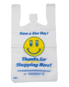 Happy Face Print T-Shirt Bag