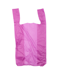 11.5"X6"X21" 1/6 BBL 13 microns Self Opening Easy Open System Burgandy Plain Embossed T-Shirt Bag Burgandy Packed 1000 /cs