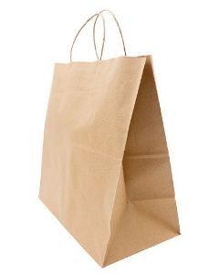 12"x9"x16" 74 LB Weight basis (110 GSM strong) Twisted Handle Earth Friendly Paper Bags. Minimum 40% Recycled Content To Meet Most U.S. Recycled Paper Bag Requirements. Strong Twisted Paper Handles. Kraft/Natural Packed 200 /cs