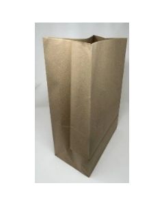 12" x 7" x 17" 60 LB Weight basis (90 GSM strong). SOS No Handle. Packed in cases. Earth Friendly Paper Bags. Minimum 40% Recycled Content To Meet Most U.S. Recycled Paper Bag Requirements. Flat Top SOS Without Handles. Kraft/Natural Packed 300 /cs