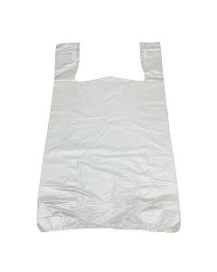 11.5"X6"X21" 1/6 BBL 18 microns Self Opening Easy Open System Heavy Duty 'Thank You" Italic Print Beige T-Shirt Bag Beige Packed 600 /cs