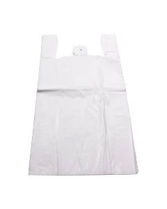 11.5"X6"X21" 1/6 BBL 13 microns Self Opening Easy Open System Heavy Duty T-Shirt Bag "American Flag Print" White Packed 1000 /cs