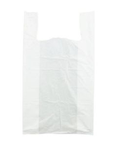 11.5"X6"X21" 1/6 BBL 18 microns Self Opening Easy Open System Heavy Duty T-Shirt Bag "American Flag Print" White Packed 500 /cs