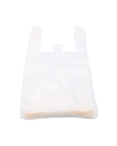 11.5"X6"X21" 1/6 BBL 13 microns Self Opening Easy Open System Green Plain Embossed Film T-Shirt Bag Green Packed 1000 /cs