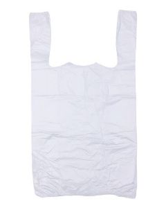 11.5"X6"X21" 1/6 BBL 13 microns Self Opening Easy Open System Yellow Plain Embossed Film T-Shirt Bag Yellow Packed 1000 /cs