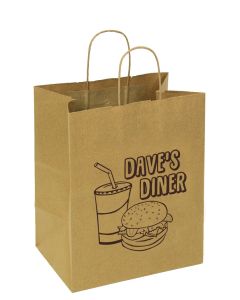 Natural Kraft Twisted Handle Shopping Bags