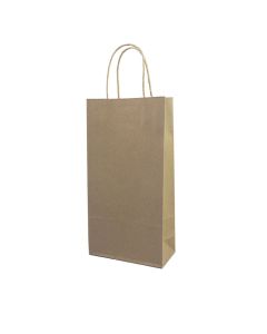 Kraft 2-Bottle Wine Shopping Bags 6-1/2x3-1/4x13