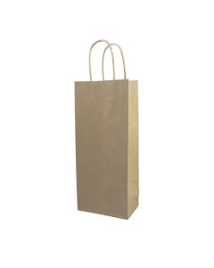 Kraft 1-Bottle Wine Shopping Bags 5-1/2x3-1/4x13