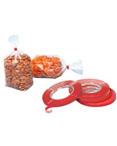 Tape PVC Red 3/8" 12 RL/CTN PVC Bag Sealing Tape Red 3/8"