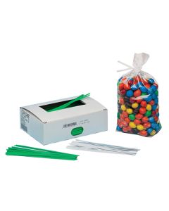 Twist Ties 4", White 2000 CNT White Paper Covered Twist Ties