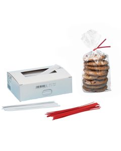 Twist Ties PL 4", White 2000 CNT White Vinyl Twist Ties