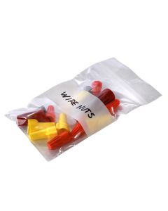 Reclosable White Block Parts Bags