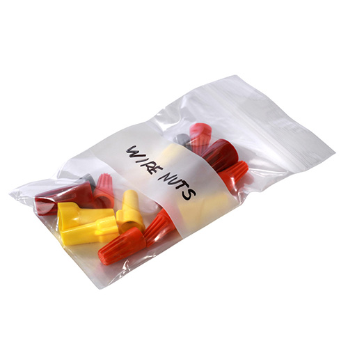 Reclosable Bags with White Block