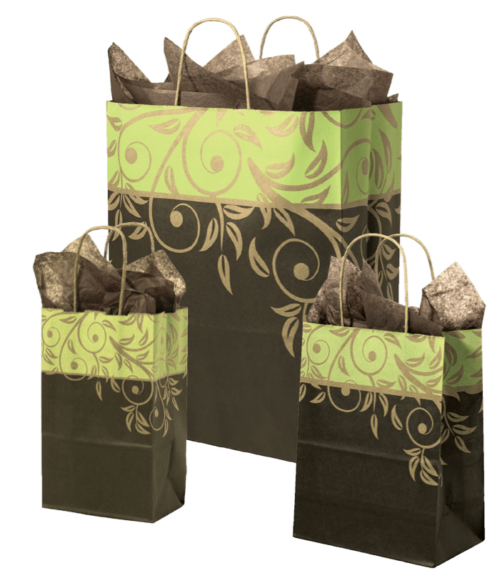 5-1/2 x 3-1/4 x 8-3/8″ Antigua Prime Holiday Paper Shopping Bags 250 Bags 100% Recycled 95% PCR Made in USA
