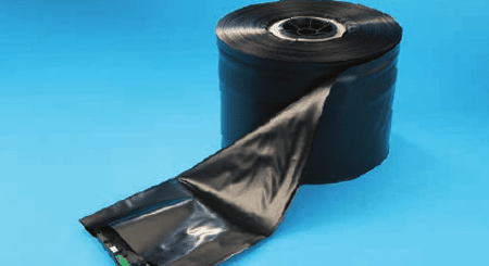 4″ x 750′ 4 mil Black Black Conductive LDPE Tubing