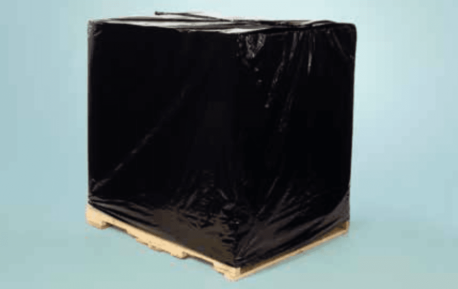 50 x 42 x 69″ 3 mil Black UVI/UVA LDPE Pallet Top Covers Packed 45/Roll