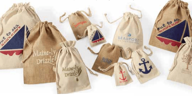 Canvas or Jute Drawstring Pouch