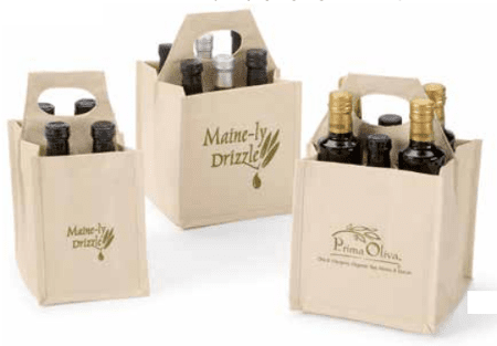 8 x 7 x 8″ Canvas Gourmet 6 Bottle Carriers Packed 50/case