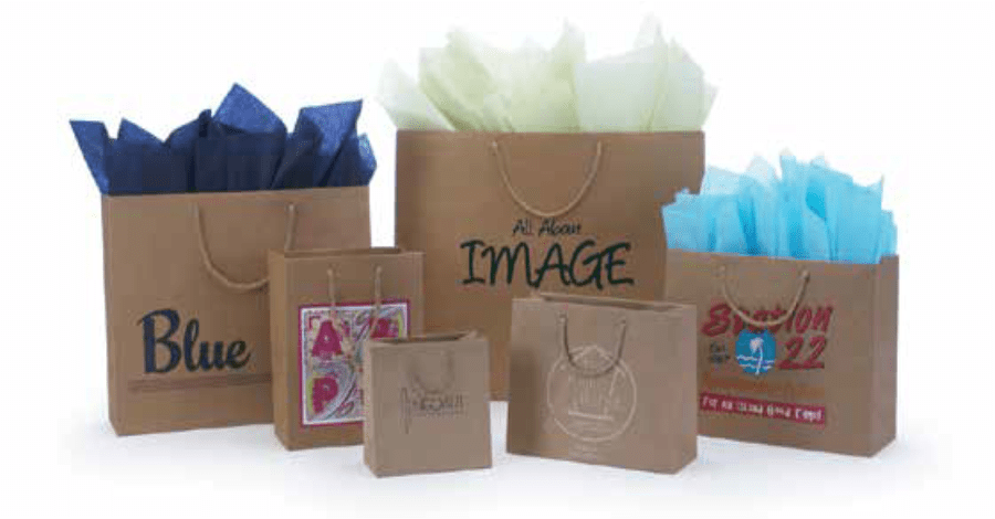 6-1/2 x 3-1/2 x 6-1/2″ Natural Kraft European Shopping Bags with Jute Rope Handles Packed 200/case