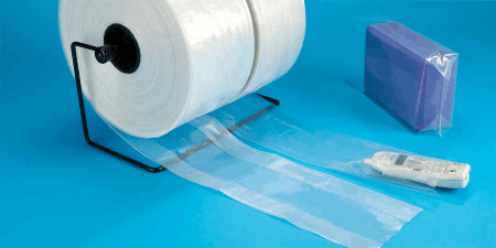 8 x 4 x 18″ 2 mil Clear LDPE Gusseted Bags on Roll Packed 1000/rl