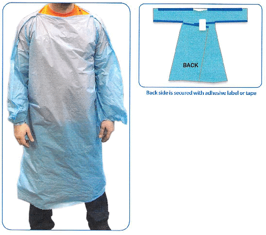 T Style Isolation Gown (68″ span 50″ length) Packed 50/case 336 CASE MINIMUM ORDER