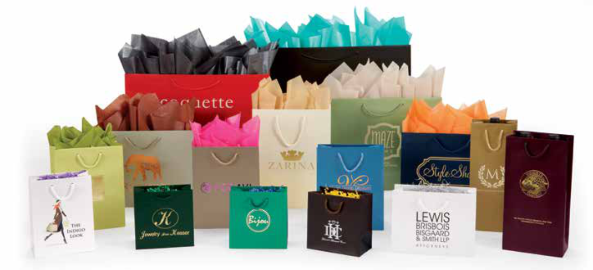 24 x 9 x 19 Matte Laminated European Shopping Bags Packed 50/case