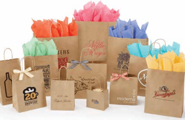 Natural Kraft Bags with Twisted Handles